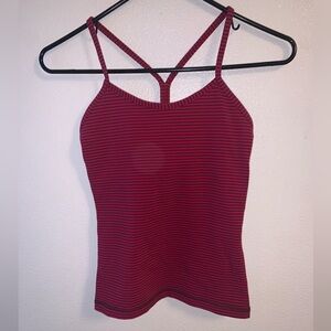 Pink & Black Stripe Lululemon Tank Top Size 2